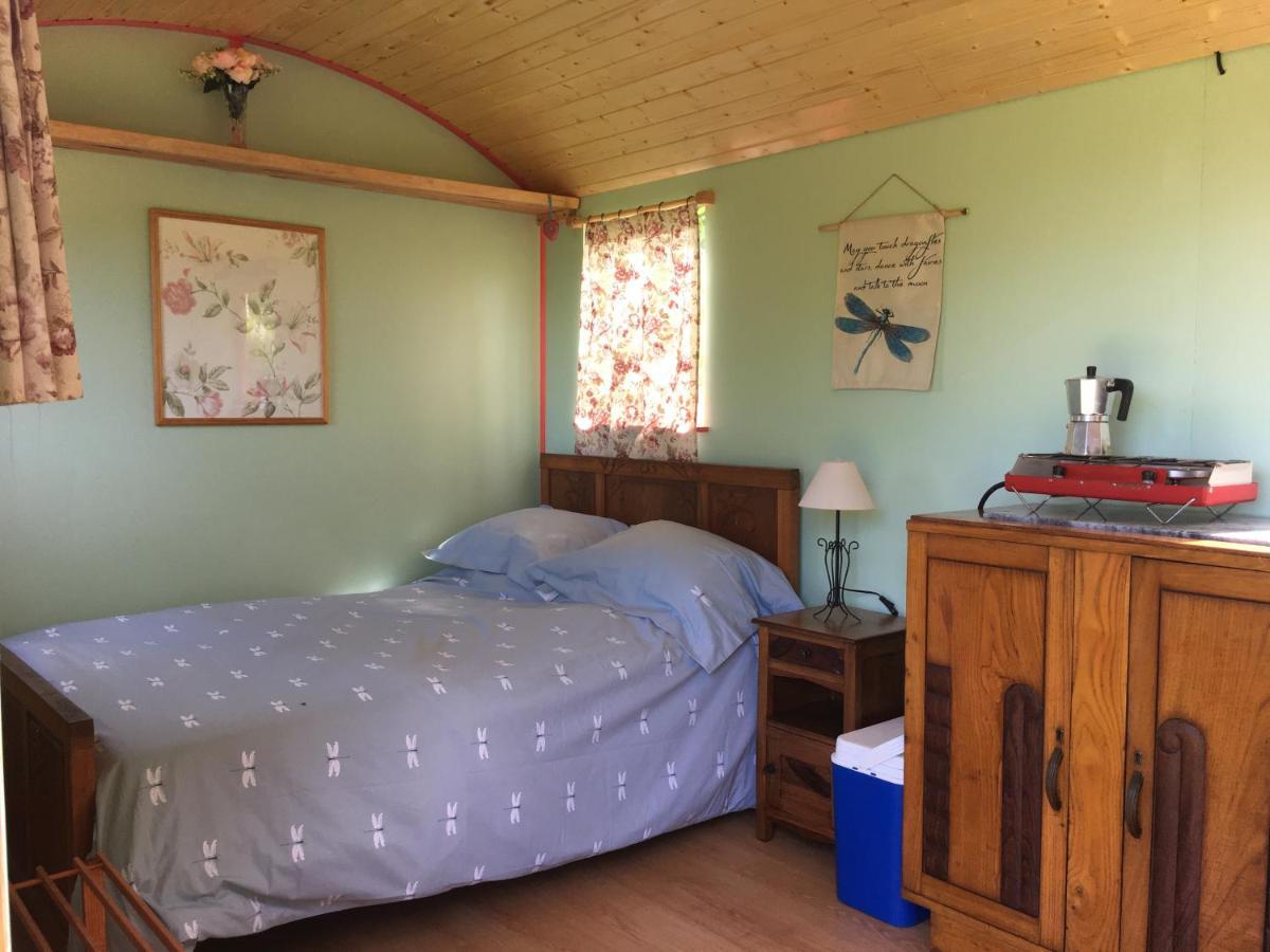 Rosa The Cosy Cabin - Gypsy Wagon - Shepherds Hut, River Views Off-Grid Eco Living Педроган Гранди Екстериор снимка